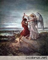 Jakob bojuje s andělem Boha
